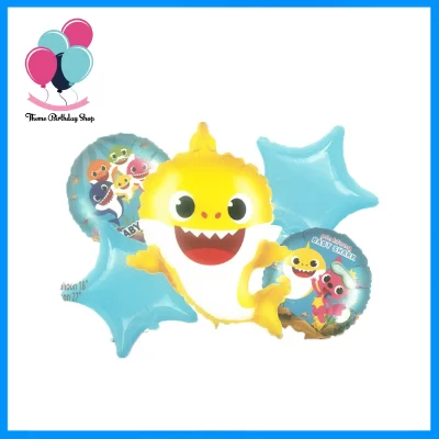 Baby Shark Themed Balloon Set - Fun & Colorful Party Decor