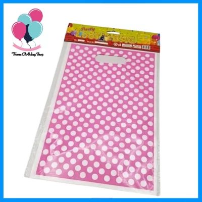 Pink Polka Dot Party Goody Bags – Pack of 10