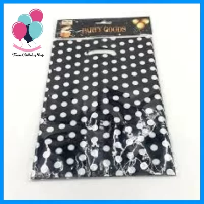 Black & White Polka Dot Party Gift Bags – Pack of 10