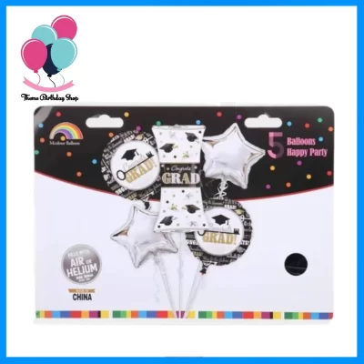 Graduation Foil Balloon Set – Pack of 5