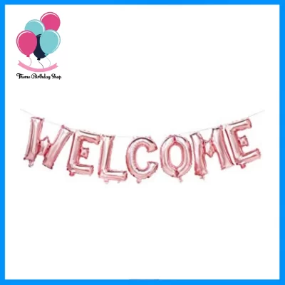 Rose Gold "WELCOME" Foil Balloon Banner