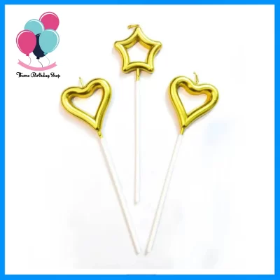 Pack of 3 Star Heart Shaped Candles