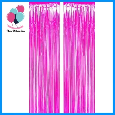 Metallic Pink Foil Fringe Curtain Backdrop