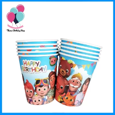 Cocomelon Theme Birthday Paper Cups – Set of 10